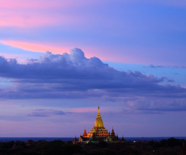 ananda temple at twilight, Bagan, Myanmar